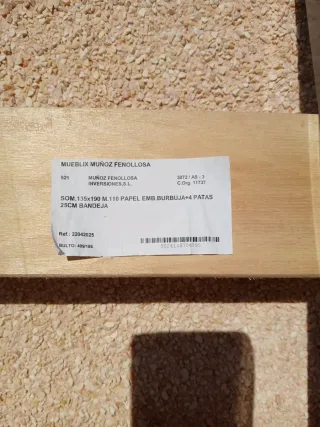 Somier Mueblix 135x190cm con 4 patas