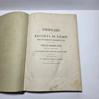 Libro Codice Procedura Civile Stati Sardi 1854