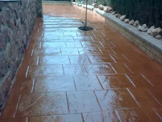 Hormigón impreso para exteriores, pavimento indust