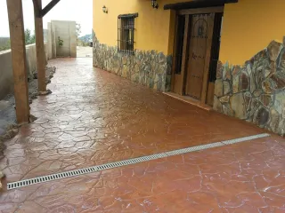 Hormigón impreso para exteriores, pavimento indust