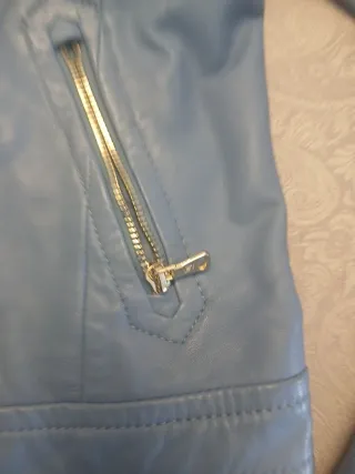 Chaqueta  piel Massimo Dutti Azul Talla XL Mujer