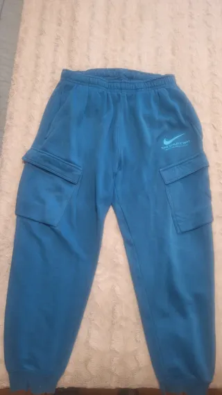 Sudadera Nike Azul con Logo y Estampado