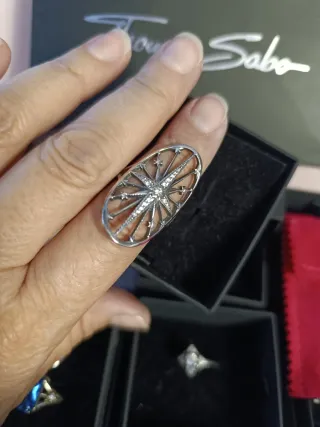 Anillo Thomas Sabo Estrella Plata tamaño 60