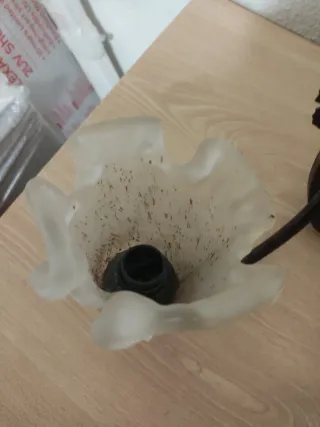 Aplique de pared metal y cristal