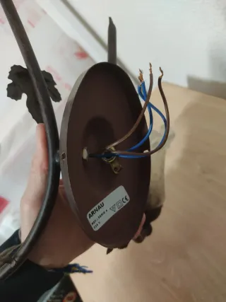 Aplique de pared metal y cristal