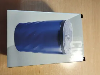Vaso azul eTwinning metálico