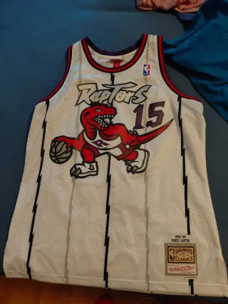 Camiseta Raptors 15 Vince Carter Mitchell & Ness