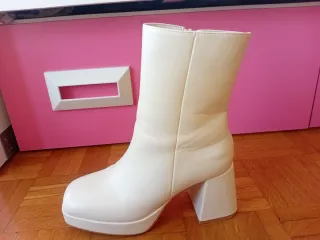 Botines blancos de plataforma