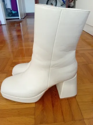 Botines blancos de plataforma