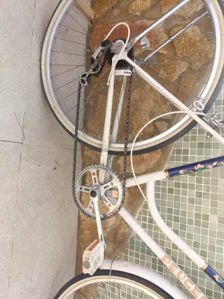 Bicicleta Clásica Peugeot Blanca