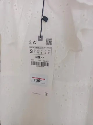 Vestido blanco tirantes S/36