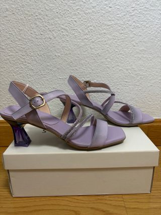 Sandalias Hispanitas Lavanda Talla 40 Brillos