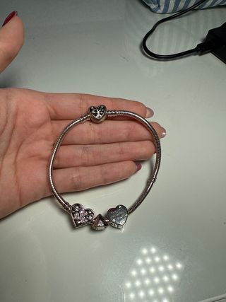 Pulsera Pandora Corazón y Trébol