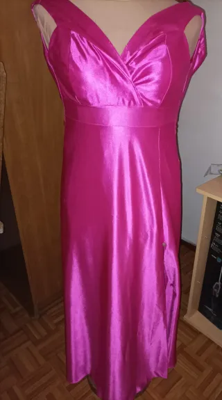Vestido largo rosa fucsia para eventos/ graduacion