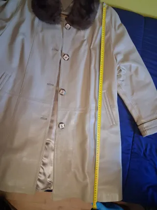 Abrigo de piel cordero PIEDAPIEL Beige/Marrón