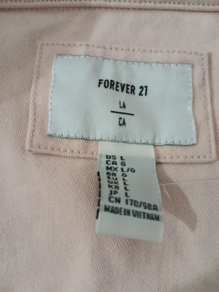 Cazadora Forever 21 Rosa