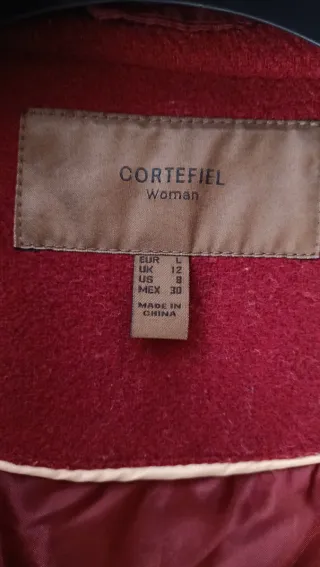 Chaquetón de Lana Burdeos