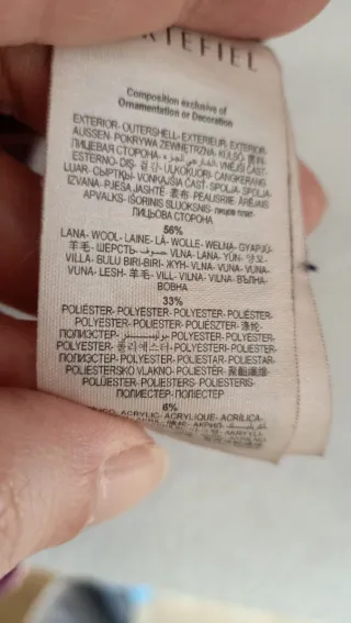 Chaquetón de Lana Burdeos