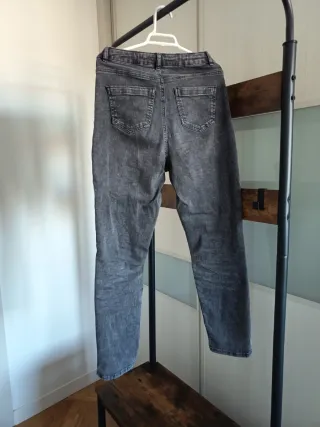 Pantalón Calzedonia Talla S/M Gris Elástico