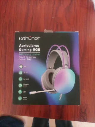 Auriculares Gaming Krhuner RGB