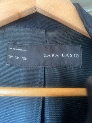 Abrigo azul Zara militar