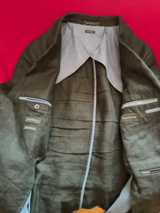 Americana de lino negra