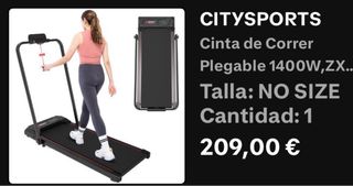 Cinta de correr plegable