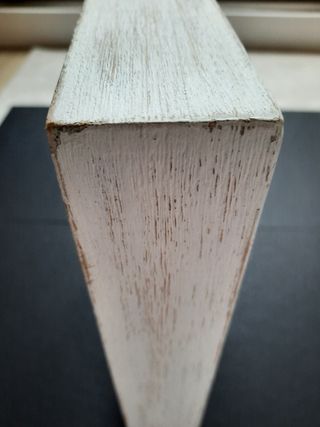 Marco de madera blanco envejecido