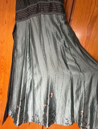 Vestido tirantes seda estampado floral