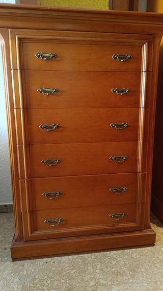 Sinfonier de pino con 6 cajones