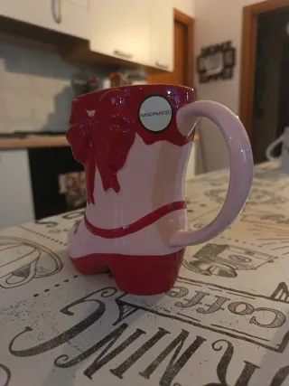 Tazza stivale rosa e rossa