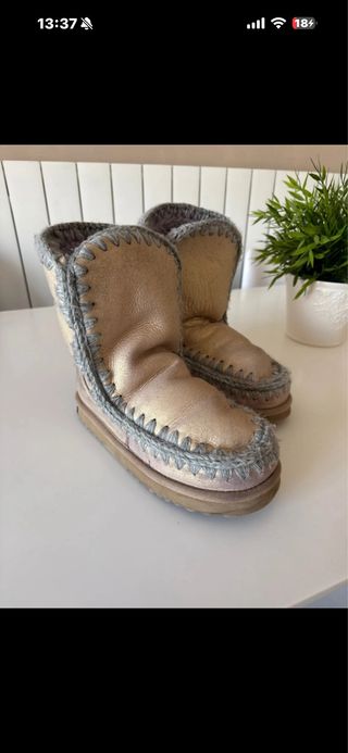 Botas Niña Oro y Gris