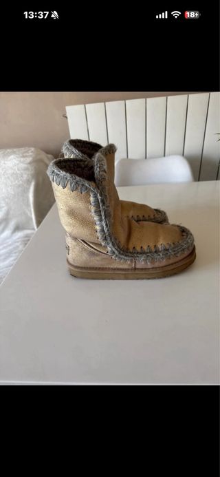 Botas Niña Oro y Gris