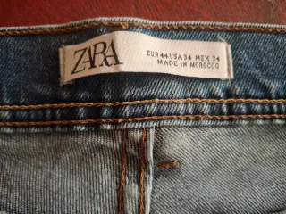 Vaqueros T 44. Medidas en descripción