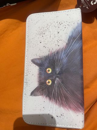 Cartera con estampado de gato