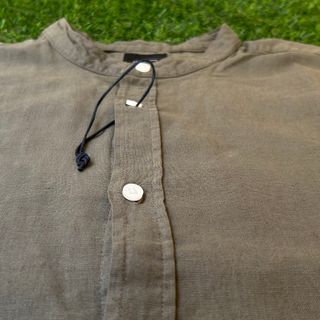 Camisa Leftisman manga corta cuello mao verde