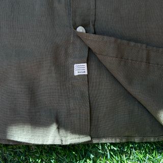 Camisa Leftisman manga corta cuello mao verde