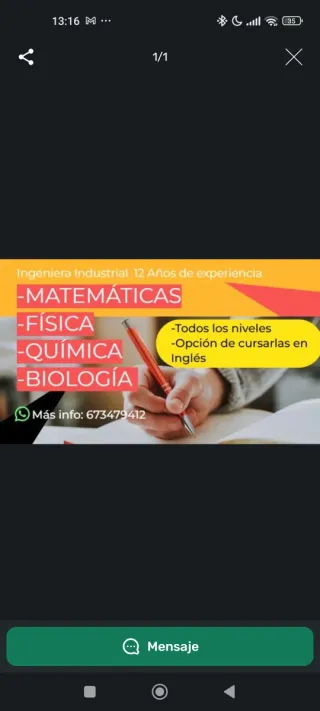 CLASES UNIVERSIDAD PARTICULARES CIENCIAS