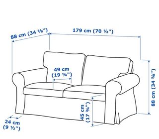 Sofá de 2 plazas gris