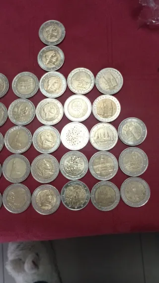 Lote monedas 2 euros y 1 euro