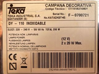 Campana Teka Inox - 110 cm