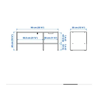 Mueble TV blanco Ikea de 90*35*40