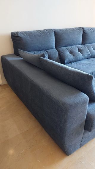 Sofá modular azul de tela