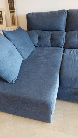 Sofá modular azul de tela