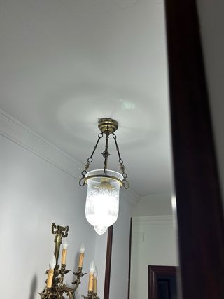 Dos Lámparas chupe antiguas Cristal de Bohemia