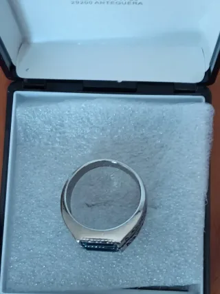 Anillo de Hombre con Piedras Azules
