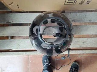 Lámpara de mesa cristal diseño floral