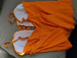 Bañador premamá bikini naranja estampado
