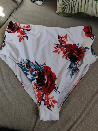 Bañador premamá bikini naranja estampado