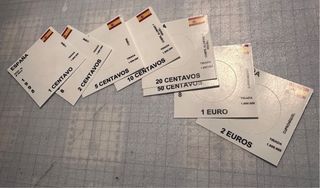 Pegatinas de prueba de euros España